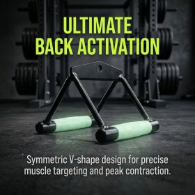V-Shape Barbell T-Bar Row Platform | Solid Carbon Steel | Black Powder Coated | Industrial Strength Gym Equipment