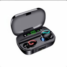 Bluetooth 5.1 Headset TWS Wireless Earphones Mini Earbuds Stereo Headphones IPX7 (Option: Black)