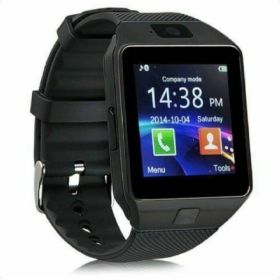Bluetooth Smart Watch W Camera Waterproof Phone Mate For Android (Option: Black)